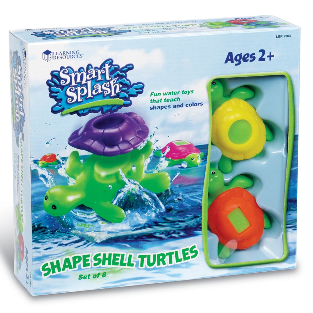 Learning Resources Shape Shell Turtles, Set of 8,Multi-color,5