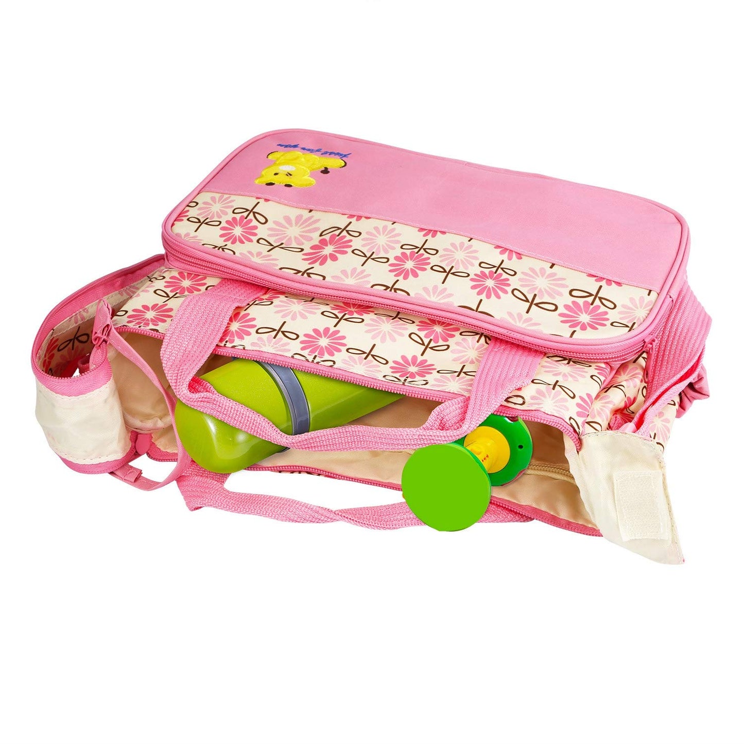 Imountek Diaper Bags Tote,5Pcs Baby Diaper Convertible Baby Bags With Changing Pad & Insulated Pockets For Mom, Multifunction Mo