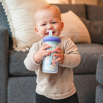 The First Years Bluey Insulated Straw Cup - Bluey Sippy Cups With Straw - Kids Water Bottles - 9 Oz - 2 Count - Ages 9 Months An