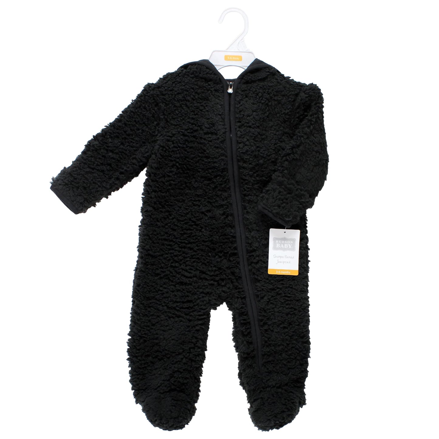 Hudson Baby Unisex Baby Fleece Sleep And Play, Black, 6-9 Months