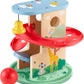Fisher-Price Wood Baby Toy Treehouse Ball Run, 2-Piece Wooden Activity for Developmental Play Infants & Toddlers Ages 9+ Months