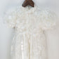 Abaowedding Lace Christening Gowns Baby Baptism Dress Newborn Baby Dress (3 M) White