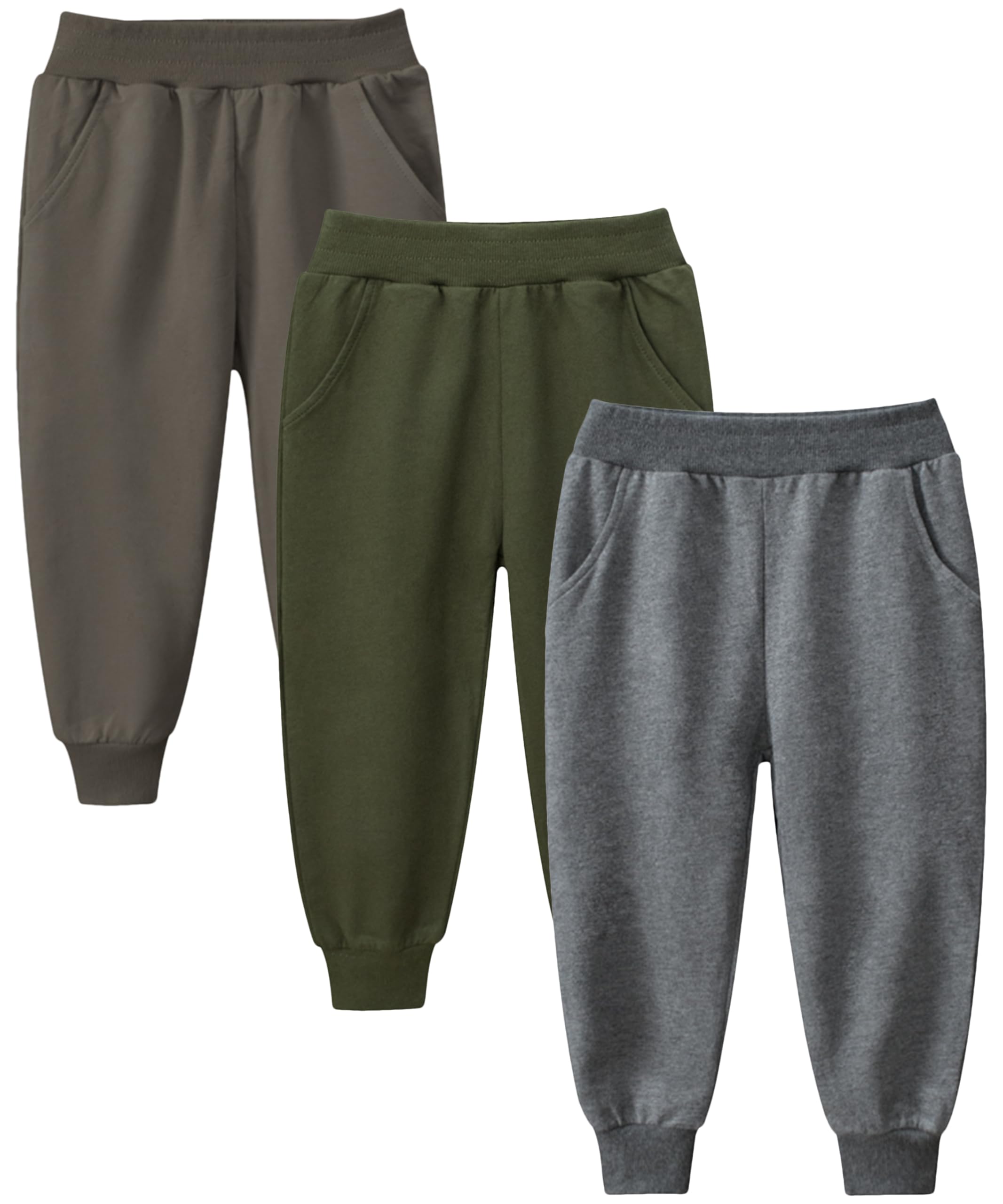 Gfqlong Toddler Boys 3 Pack Cotton Active Jogger Sweatpants,Kids Casua – Cutebab WBBAPB0DGG4MQFS