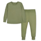 Gerber Unisex Baby Toddler Buttery Soft 2-Piece Snug Fit Pajamas With Viscose Made From Eucalyptus, Olive, 4T