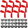 36 Pcs Halloween Pirate Party Supplies, Pirate Accessories Include 12 Red Pirate Head Bandana Tie Headband Sports Headwear Ties