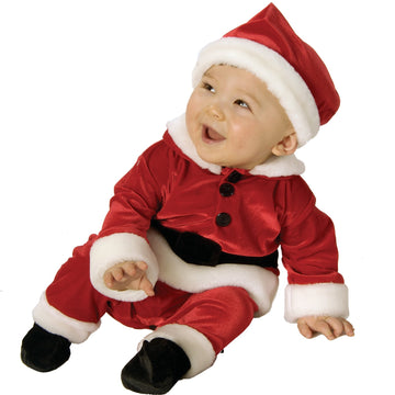 Rubie'S Costume Co Baby Boy'S Velvet Santa Romper, Red/White, Toddler
