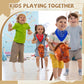 Poen 8 Pcs Light Brown Horse Stick with Sound Red and Blue Bandana Set 27.6 Toys Stick Horse Western Cowboy Bandana Horse Head