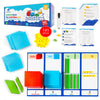 Simply magic 140+1 PCS Colorful Base Ten Blocks & Activities Set - Base Ten Blocks Classroom Set, Base 10 Math Manipulatives, Pl