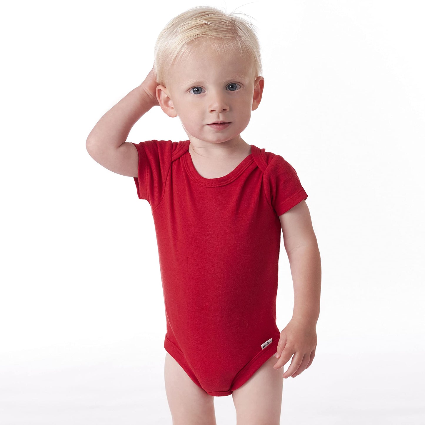 Gerber Baby 5-Pack Solid Onesies Bodysuits, Red, 18 Months