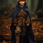 Homelex Blue Renaissance Costume For Boys - Kids Medieval Cloak With Hood Halloween Ranger Wizard Elven Hooded Cape Robe