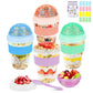 4 Pack Yogurt Parfait Cups With Lids Reusable 20 Oz Overnight Oats Containers With Lids Folding Spoons Toppings Compartments Pla