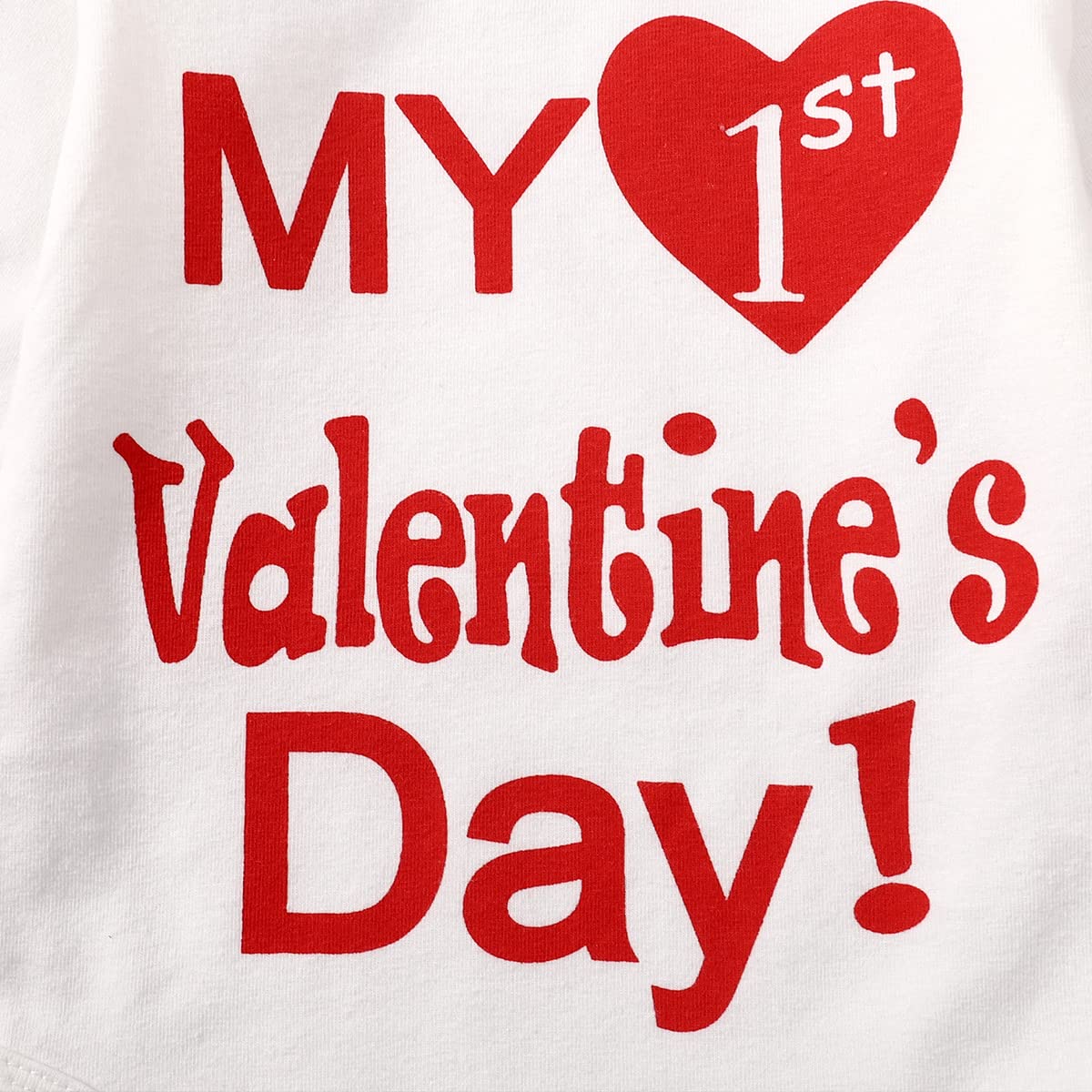 Detigee Baby Boy First Valentines Day Outfit Toddler My 1St Valentines Day Clothes Boy Valentines Day Outfit (Red,12-18 Months)