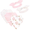 Hudson Baby Unisex Baby Cotton Bib And Headband Or Caps Set, Donut Hole, One Size