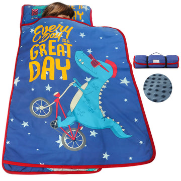 Tanoshii       Toddler Nap Mat With Pillow And Blanket, Portable Kids Sleeping Mats For Daycare, Preschool, 21' X 53', Lightwe