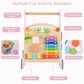 INFANS Wooden Baby Walker, Montessori Walker with Multiple Activity Toys, Storage, Push Walker Toys for Infant Learning to Walk,