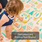 Baby Care Play Mat (Large, Sea Petals - Grey) 82 x 55 Original One-Piece Reversible Rollable Waterproof Play Mat for Infants