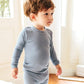 Vaenait Baby Kids Long Sleeve Modal Sleepwear Pajamas 2Pcs Set Modal Powderblue M