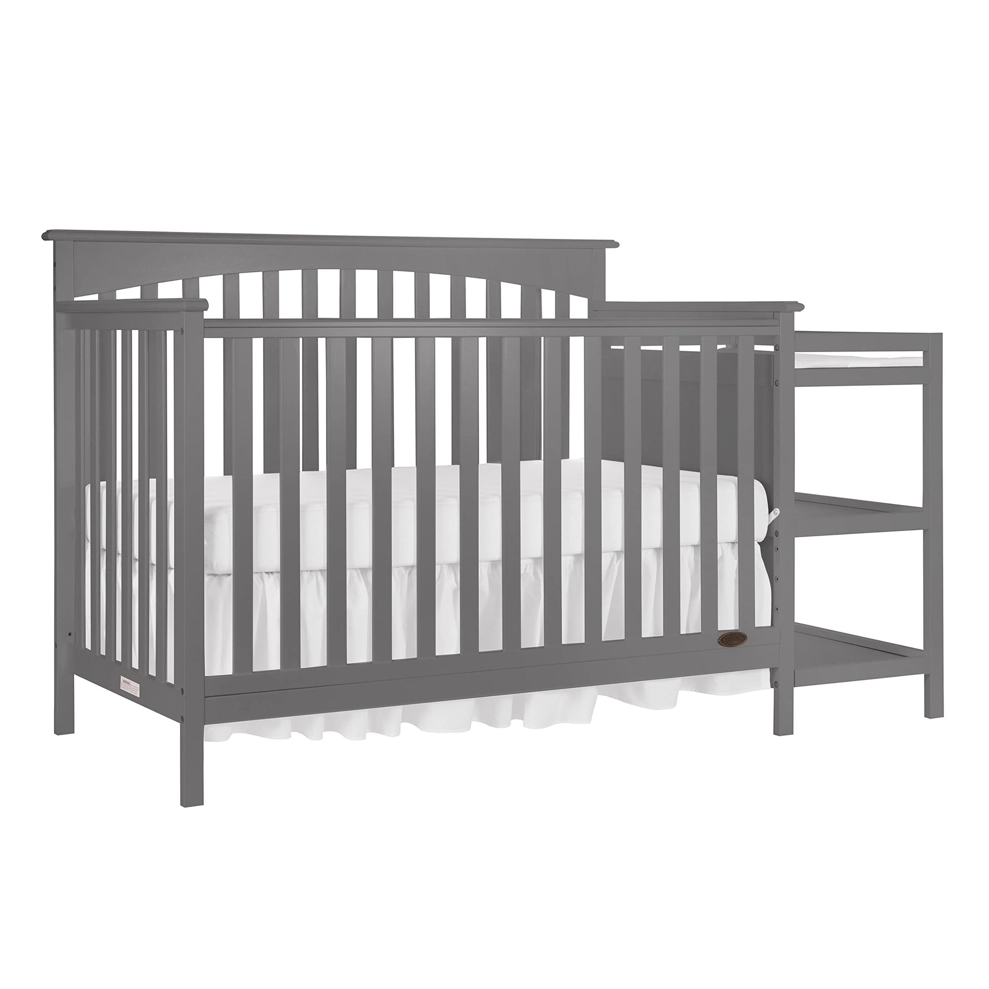 Dream On Me Chloe 5 In 1 Convertible Crib With Changer, Storm Grey