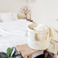 Mkono Macrame Decorative Cotton Rope Basket Boho Cute Woven Tassel Closet Storage Bins Organizer For Nursery,Baby Toys,Blankets,