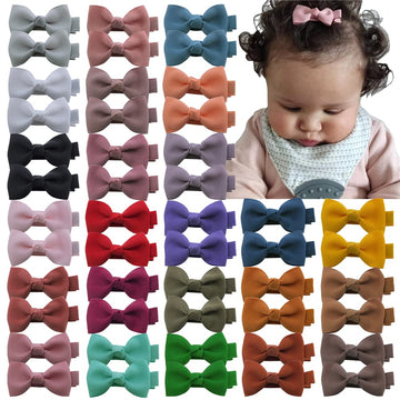 Baily Baby Hair Clips Tiny Bow Alligator For Toddler Girls Fine Pins In Fringe Bangs (Mini 2'' 48 Pcs Pair)