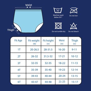 Smulpooti Reusable Rubber Training Pants For Toddlers Plastic Pants Cute Plastic Underwear Covers For Potty Training Waterproof