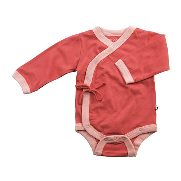 Babysoy Baby Girls Kimono Bodysuit A, Blossom, 3-6 Months