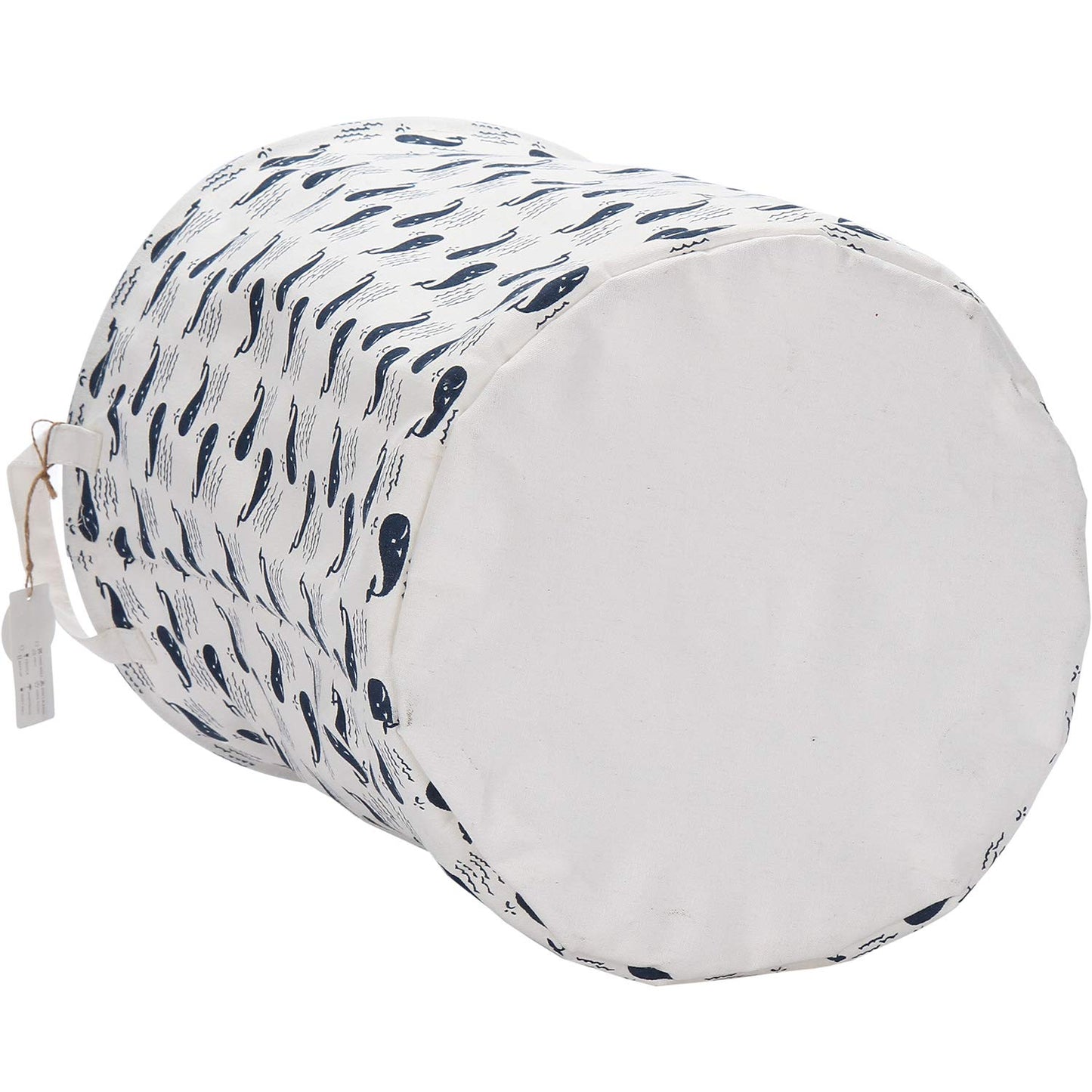 Sea Team 19.7' X 15.7' Large Sized Folding Cylindric Waterproof Coating Canvas Fabric Laundry Hamper Storage Basket With Draws