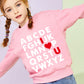 Xfsjgna Valentines Sweatshirts 4T Toddler Boys Girls Valentine'S Day Abc I Love U Heart Graphic Shirt Kids Long Sleeve Tops Pink