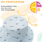 Durio Infant Sun Hat Baby Hats Summer Beach Upf 50+ Sun Protection Newborn Sun Hats Double Sides Cap For Baby Boy Bucket Hat A B