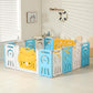 IFLETH Extra Large Foldable Play Pen for Babies and Toddlers - Astronauts Design, Portable Baby Fence, Blue