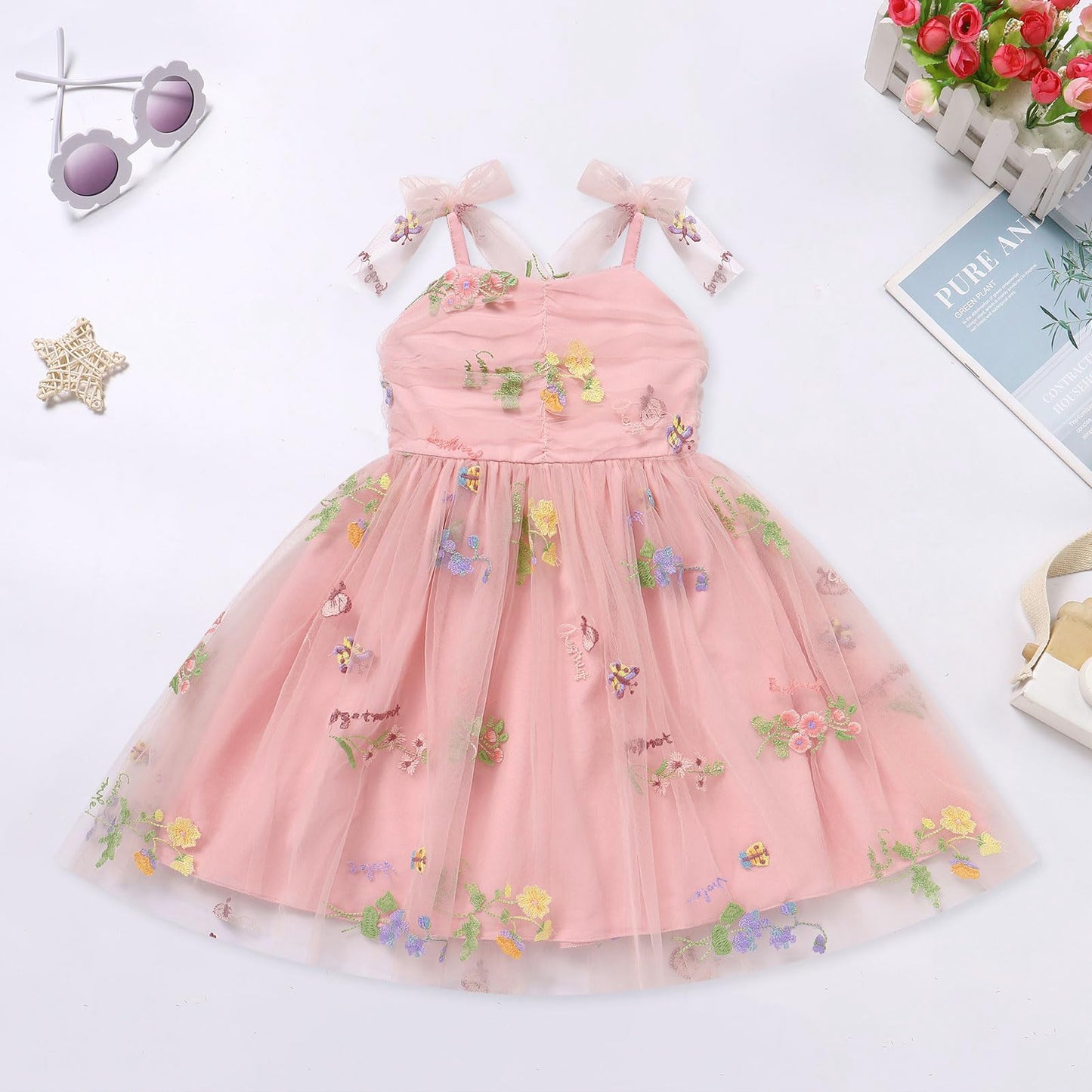 Imekis Fairy Dresses For Girls: 3Rd 4Th Birthday Cake Smash Graduation Kids Baby Smocked Easter Dress Toddler Tea Party Flower G