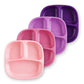 Re-Play - 4 Pack 7.37 Divided Plates with Deep Sides for Baby, Toddler & Child Feeding - BPA Free - Made in USA from Recycled Mi