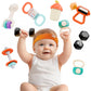 iPlay, iLearn Baby First Gym Rattle Set, Infant Dumbbell Weights Teething Rattles 3-6-12 Month, Newborn Workout Sensory Stroller