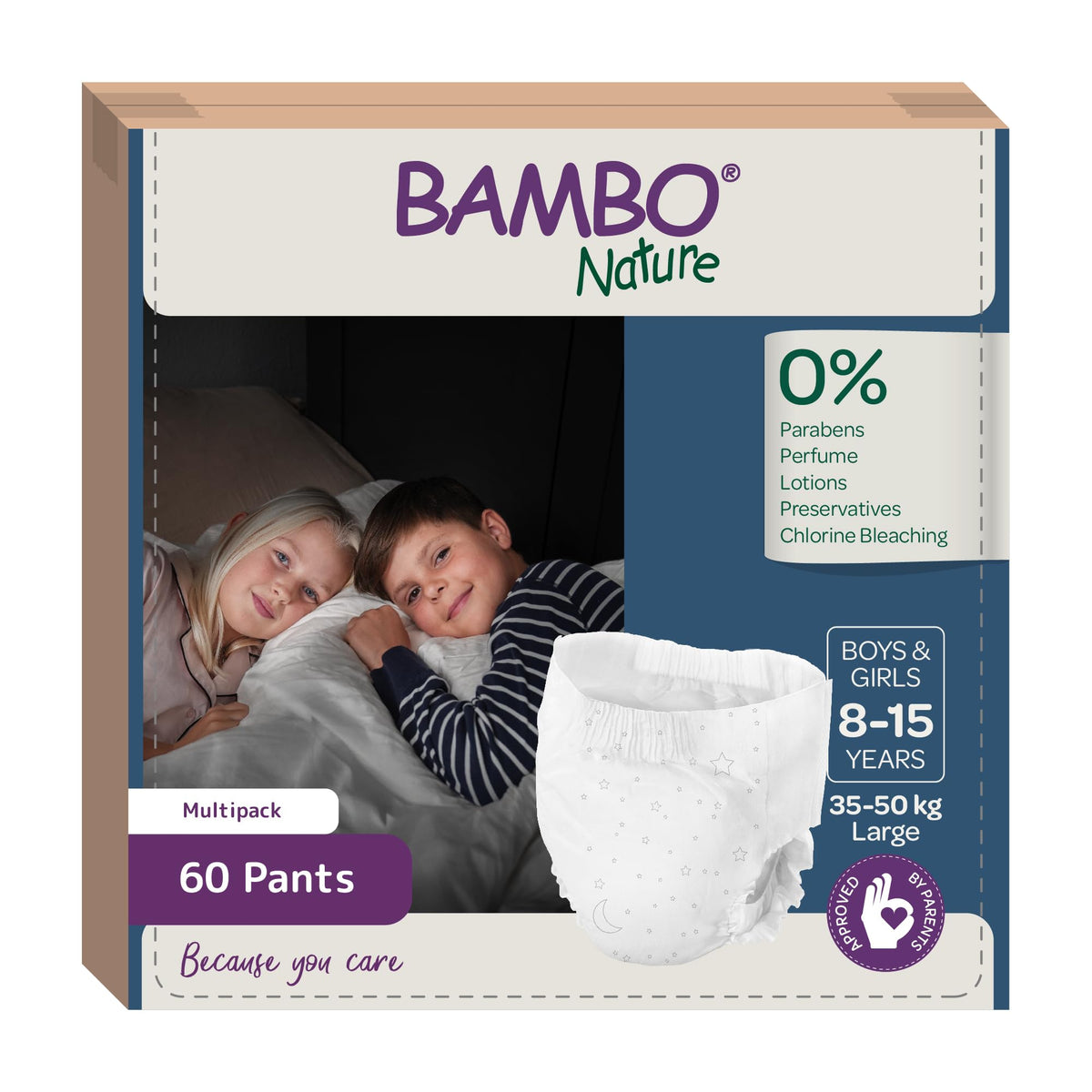 Bambo Dreamy Night Pants  Ultra Flexible Waistband, Ultra Absorbent Core Keeps Child And Bed Dry All Night, Pull Up Diaper, Sof