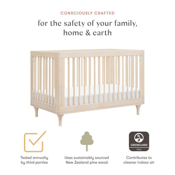 Babyletto Lolly 3-In-1 Convertible Baby Crib With Toddler Bed & Daybed Conversion - Strong, Durable And Easy Assembly - Greengua