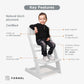 Fornel Dining High Chair For Babies And Toddlers - Wooden Highchair Adjustable Height - Montessori Kids Dine Seat From 3 Years T