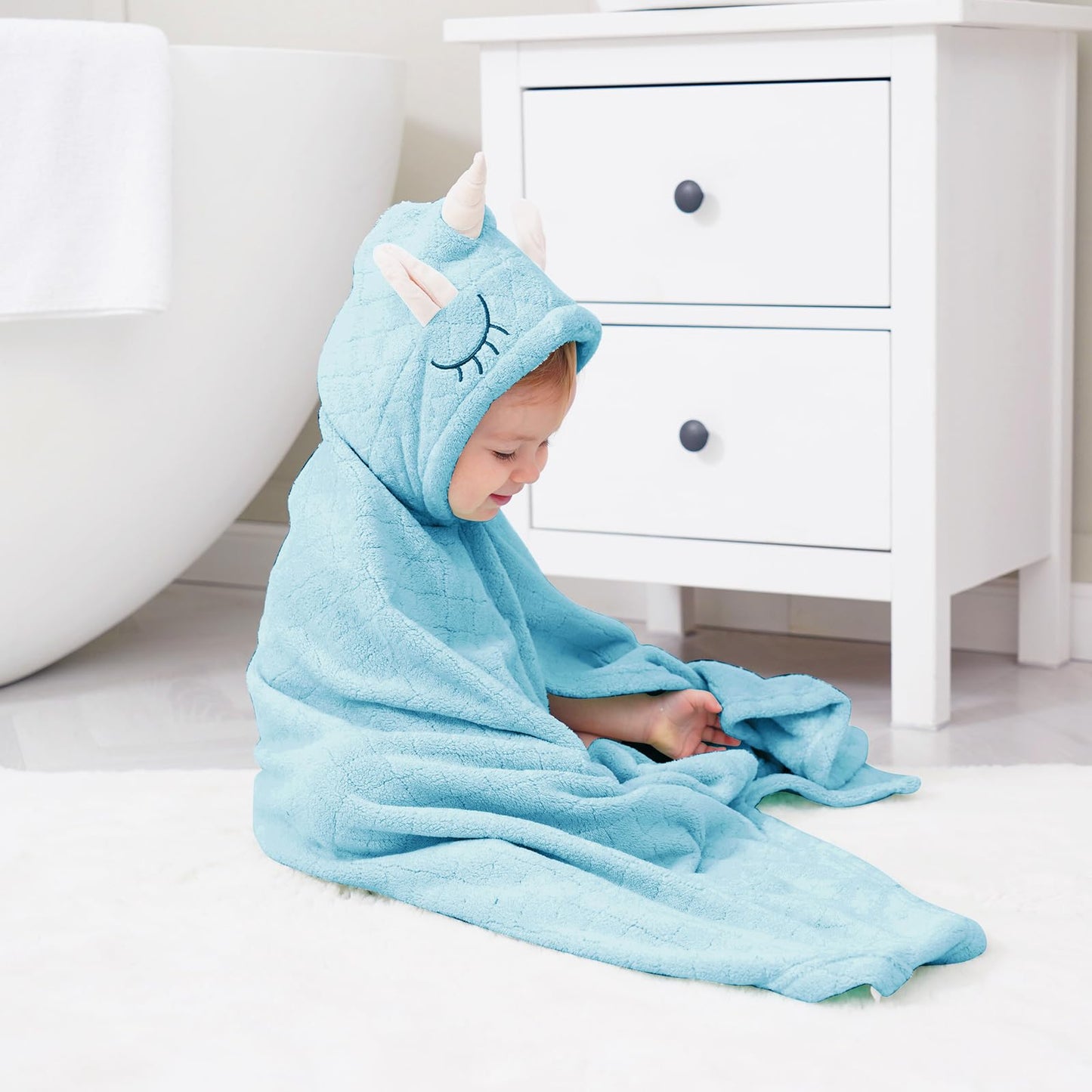 Toddler Hooded Towel Kids Bath Towels Baby Bath Towels For Boy Girl 0-5 Years, 2-Pack Soft & Absorbent Toddler Bath Towel Baby H