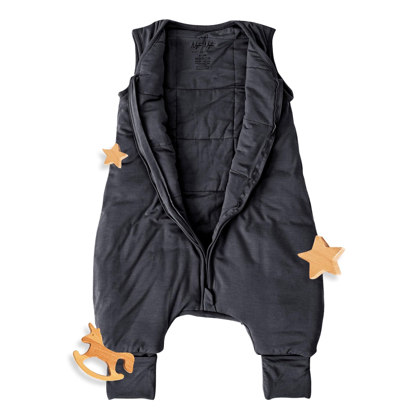 Nyte Nyte Baby - 2.5-TOG Gray, 6 to 12 Months, Sleeveless Sleep Sack, Imported Baby & Toddler Sleeping Sack, Breathable Sleep Sa