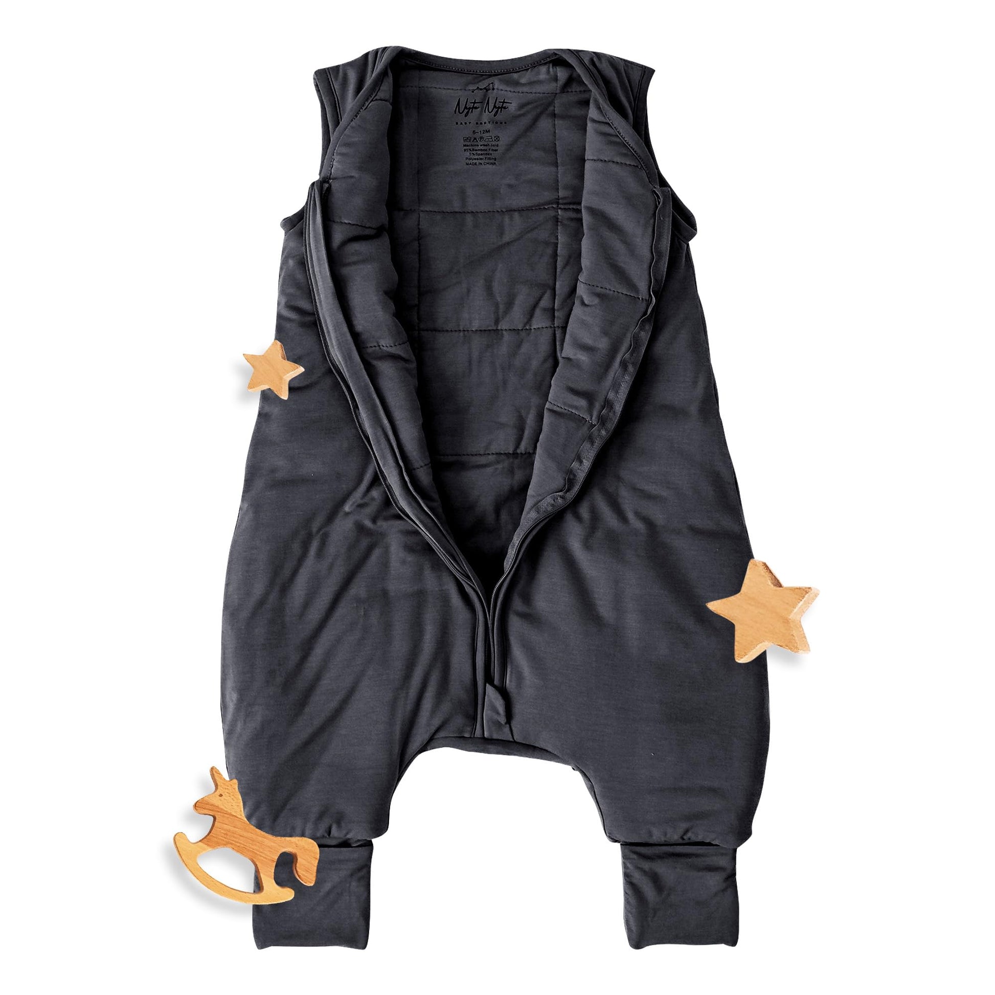 Nyte Nyte Baby - 2.5-TOG Gray, 6 to 12 Months, Sleeveless Sleep Sack, Imported Baby & Toddler Sleeping Sack, Breathable Sleep Sa