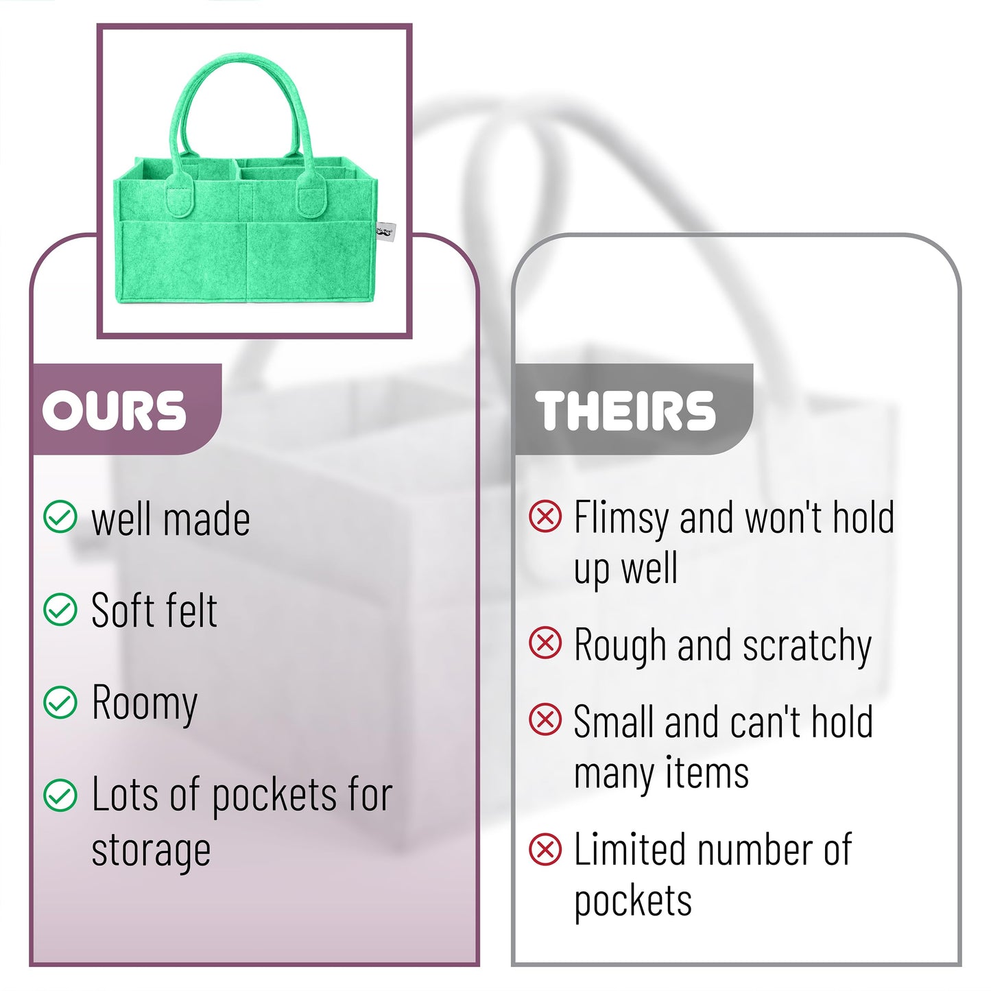 Mr. Pen- Baby Diaper Caddy Organizer, Green, Baby Organizer, Car Diaper Caddy, Baby Caddy Organizer, Portable Diaper Caddy, Diap