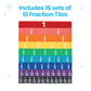 hand2mind Plastic Rainbow Fraction Tiles, Montessori Math Materials, Fraction Manipulatives, Unit Fraction, Fraction Bars Math M