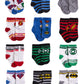 Dc Comics Baby Boys/Girls 12 Pack Socks: Batman, Wonder Woman, Superman, Justice League, Super Girl, Size Age 12-24M, Green/Blue