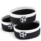 Geelin 3 Pcs Soccer Storage Baskets Black and White Cute Small Woven Rope Gift Baskets Rectangle Shelf Organizer Bins for Closet