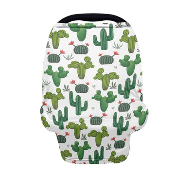 LedBack Car Seat Canopy Breastfeeding Cover, Infant Stroller Cover Carseat Canopy for Baby Girls Boys, Cactus Pattern