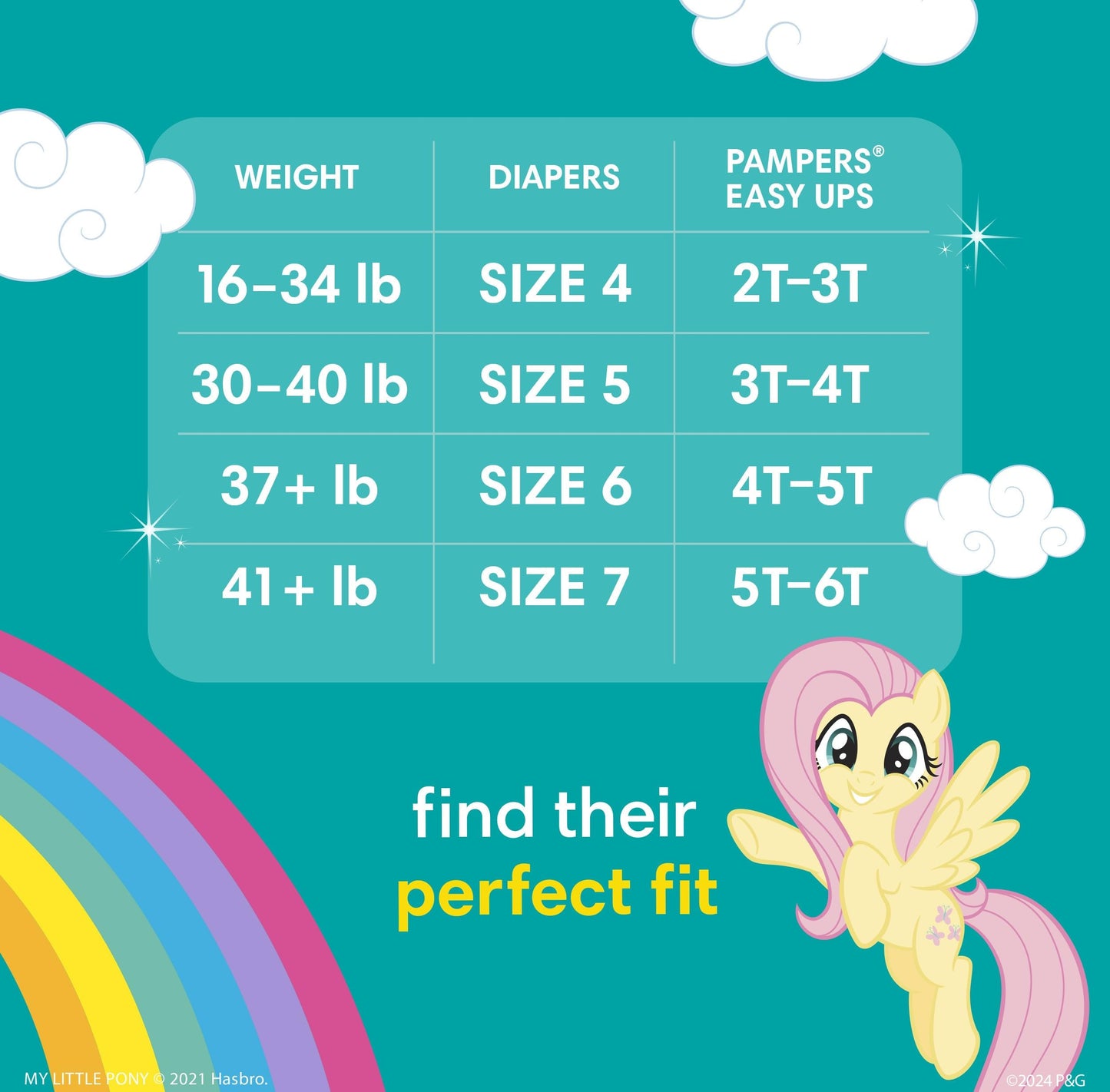 Pampers Training Pants - Easy Ups Girls & Boys - Size 5T-6T, 80 Count, My Little Pony Potty Underwear (Packaging May Vary)
