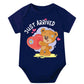 Lillypupp Monthly Birthday Milestone Unisex Pure Cotton Baby Romper Bodysuit Dress For New Born Baby Boys And Girls With Quote.