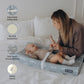 Baby Diaper Changing Pad - Soft, Waterproof Changing Pad, Non-Slip Bottom, Safety Straps & Ergonomic Contoured Design - Wipeable