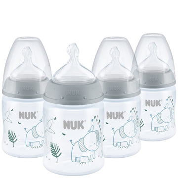 Nuk Smooth Flow Anti Colic Baby Bottle, 5 Oz, 4 Pack, Elephant