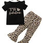 Baby Girl 2Nd Birthday Outfit Girl 2 Year Old Birthday Outfit Toddler Leopard Clothes (Leopard,2T)