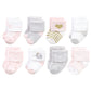 Hudson Baby Unisex Baby Cotton Rich Newborn And Terry Socks, Pink Gray Elephant, 0-6 Months